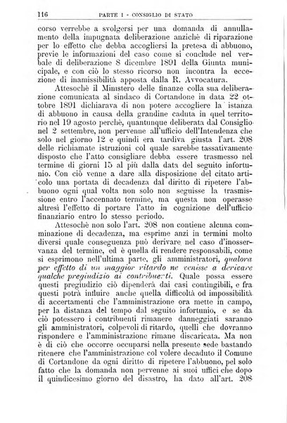 La giustizia amministrativa raccolta di decisioni e pareri del Consiglio di Stato, decisioni della Corte dei conti, sentenze della Cassazione di Roma, e decisioni delle Giunte provinciali amministrative