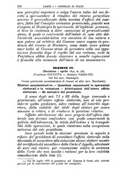 La giustizia amministrativa raccolta di decisioni e pareri del Consiglio di Stato, decisioni della Corte dei conti, sentenze della Cassazione di Roma, e decisioni delle Giunte provinciali amministrative