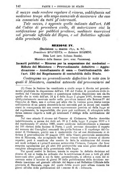 La giustizia amministrativa raccolta di decisioni e pareri del Consiglio di Stato, decisioni della Corte dei conti, sentenze della Cassazione di Roma, e decisioni delle Giunte provinciali amministrative