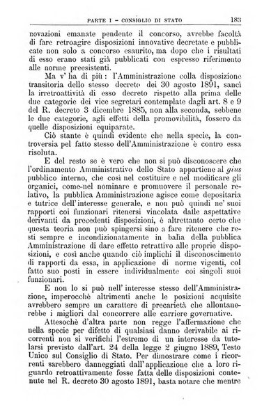 La giustizia amministrativa raccolta di decisioni e pareri del Consiglio di Stato, decisioni della Corte dei conti, sentenze della Cassazione di Roma, e decisioni delle Giunte provinciali amministrative