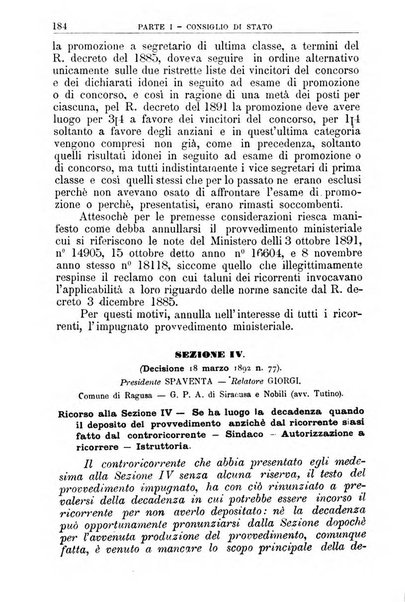 La giustizia amministrativa raccolta di decisioni e pareri del Consiglio di Stato, decisioni della Corte dei conti, sentenze della Cassazione di Roma, e decisioni delle Giunte provinciali amministrative