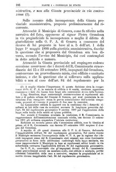 La giustizia amministrativa raccolta di decisioni e pareri del Consiglio di Stato, decisioni della Corte dei conti, sentenze della Cassazione di Roma, e decisioni delle Giunte provinciali amministrative