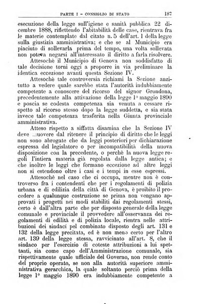 La giustizia amministrativa raccolta di decisioni e pareri del Consiglio di Stato, decisioni della Corte dei conti, sentenze della Cassazione di Roma, e decisioni delle Giunte provinciali amministrative