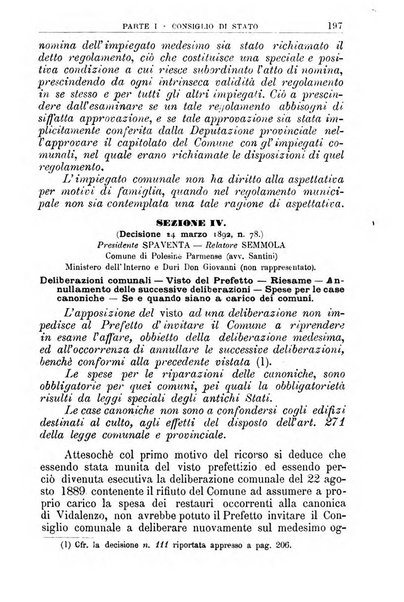 La giustizia amministrativa raccolta di decisioni e pareri del Consiglio di Stato, decisioni della Corte dei conti, sentenze della Cassazione di Roma, e decisioni delle Giunte provinciali amministrative