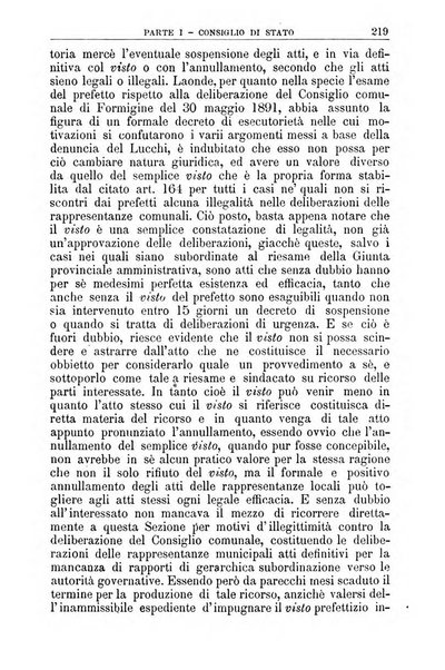 La giustizia amministrativa raccolta di decisioni e pareri del Consiglio di Stato, decisioni della Corte dei conti, sentenze della Cassazione di Roma, e decisioni delle Giunte provinciali amministrative