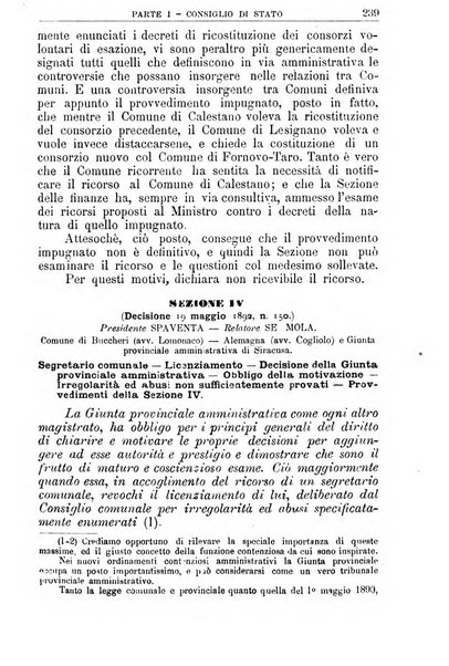 La giustizia amministrativa raccolta di decisioni e pareri del Consiglio di Stato, decisioni della Corte dei conti, sentenze della Cassazione di Roma, e decisioni delle Giunte provinciali amministrative