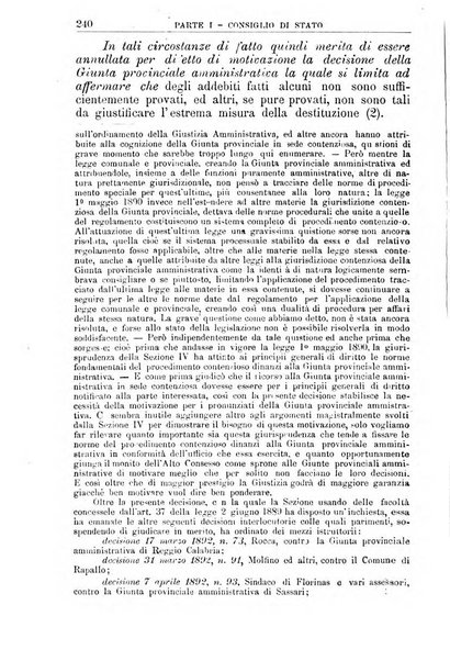 La giustizia amministrativa raccolta di decisioni e pareri del Consiglio di Stato, decisioni della Corte dei conti, sentenze della Cassazione di Roma, e decisioni delle Giunte provinciali amministrative