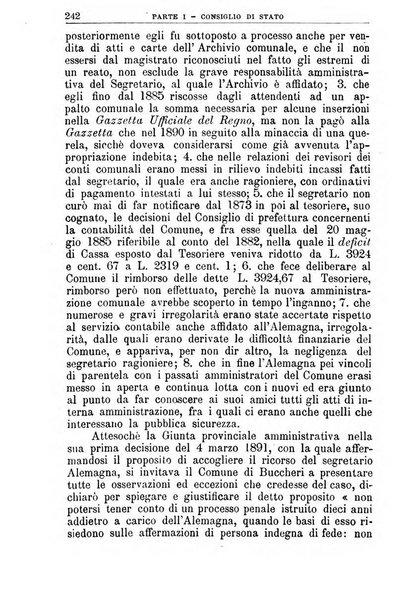 La giustizia amministrativa raccolta di decisioni e pareri del Consiglio di Stato, decisioni della Corte dei conti, sentenze della Cassazione di Roma, e decisioni delle Giunte provinciali amministrative