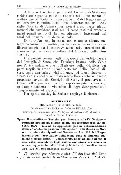 La giustizia amministrativa raccolta di decisioni e pareri del Consiglio di Stato, decisioni della Corte dei conti, sentenze della Cassazione di Roma, e decisioni delle Giunte provinciali amministrative