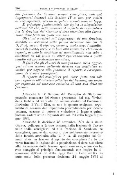 La giustizia amministrativa raccolta di decisioni e pareri del Consiglio di Stato, decisioni della Corte dei conti, sentenze della Cassazione di Roma, e decisioni delle Giunte provinciali amministrative