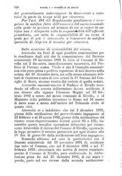 La giustizia amministrativa raccolta di decisioni e pareri del Consiglio di Stato, decisioni della Corte dei conti, sentenze della Cassazione di Roma, e decisioni delle Giunte provinciali amministrative