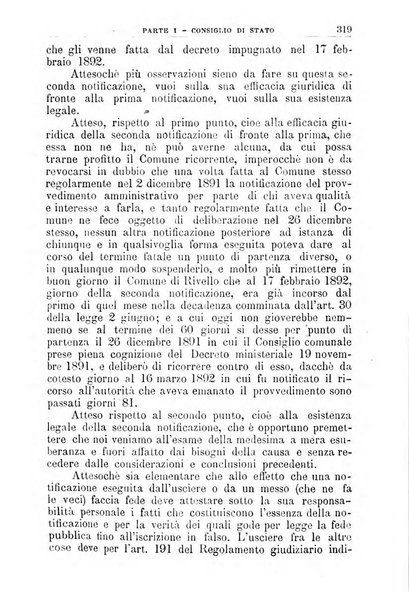 La giustizia amministrativa raccolta di decisioni e pareri del Consiglio di Stato, decisioni della Corte dei conti, sentenze della Cassazione di Roma, e decisioni delle Giunte provinciali amministrative