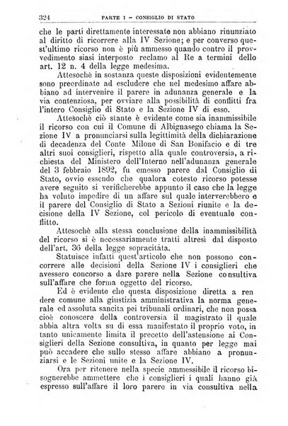 La giustizia amministrativa raccolta di decisioni e pareri del Consiglio di Stato, decisioni della Corte dei conti, sentenze della Cassazione di Roma, e decisioni delle Giunte provinciali amministrative