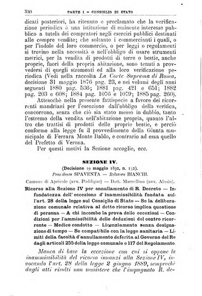 La giustizia amministrativa raccolta di decisioni e pareri del Consiglio di Stato, decisioni della Corte dei conti, sentenze della Cassazione di Roma, e decisioni delle Giunte provinciali amministrative