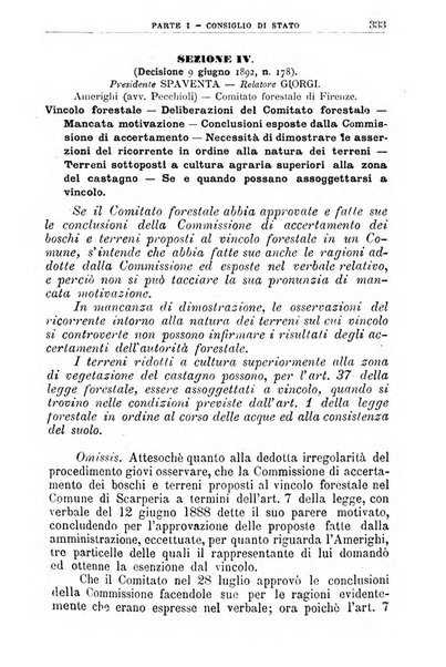 La giustizia amministrativa raccolta di decisioni e pareri del Consiglio di Stato, decisioni della Corte dei conti, sentenze della Cassazione di Roma, e decisioni delle Giunte provinciali amministrative