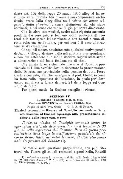 La giustizia amministrativa raccolta di decisioni e pareri del Consiglio di Stato, decisioni della Corte dei conti, sentenze della Cassazione di Roma, e decisioni delle Giunte provinciali amministrative