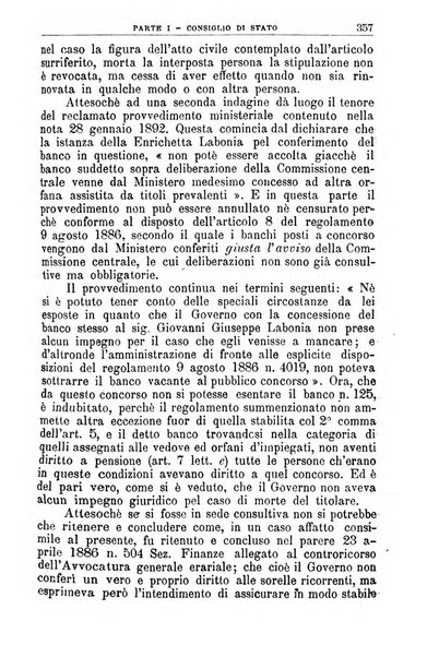 La giustizia amministrativa raccolta di decisioni e pareri del Consiglio di Stato, decisioni della Corte dei conti, sentenze della Cassazione di Roma, e decisioni delle Giunte provinciali amministrative