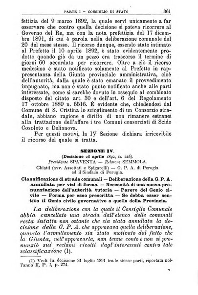 La giustizia amministrativa raccolta di decisioni e pareri del Consiglio di Stato, decisioni della Corte dei conti, sentenze della Cassazione di Roma, e decisioni delle Giunte provinciali amministrative