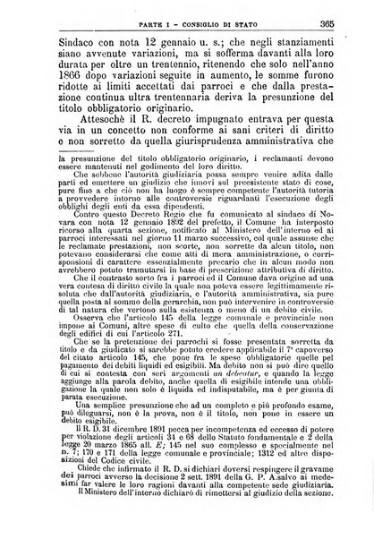 La giustizia amministrativa raccolta di decisioni e pareri del Consiglio di Stato, decisioni della Corte dei conti, sentenze della Cassazione di Roma, e decisioni delle Giunte provinciali amministrative