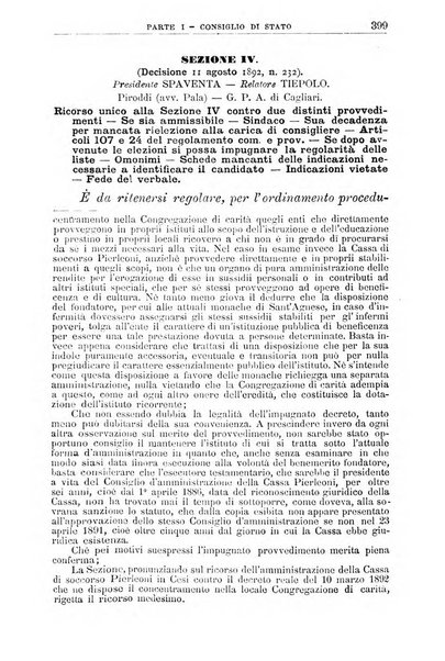 La giustizia amministrativa raccolta di decisioni e pareri del Consiglio di Stato, decisioni della Corte dei conti, sentenze della Cassazione di Roma, e decisioni delle Giunte provinciali amministrative