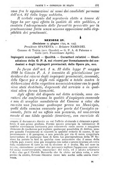 La giustizia amministrativa raccolta di decisioni e pareri del Consiglio di Stato, decisioni della Corte dei conti, sentenze della Cassazione di Roma, e decisioni delle Giunte provinciali amministrative