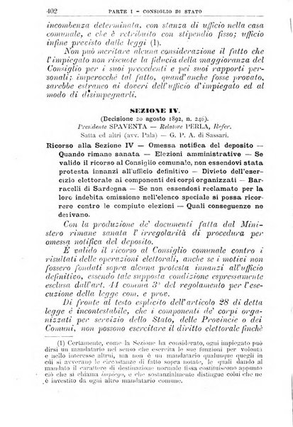 La giustizia amministrativa raccolta di decisioni e pareri del Consiglio di Stato, decisioni della Corte dei conti, sentenze della Cassazione di Roma, e decisioni delle Giunte provinciali amministrative