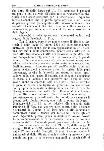 La giustizia amministrativa raccolta di decisioni e pareri del Consiglio di Stato, decisioni della Corte dei conti, sentenze della Cassazione di Roma, e decisioni delle Giunte provinciali amministrative