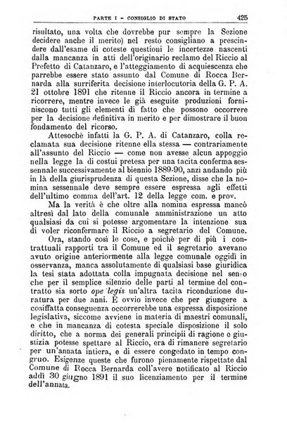 La giustizia amministrativa raccolta di decisioni e pareri del Consiglio di Stato, decisioni della Corte dei conti, sentenze della Cassazione di Roma, e decisioni delle Giunte provinciali amministrative