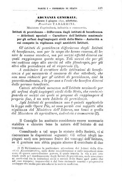 La giustizia amministrativa raccolta di decisioni e pareri del Consiglio di Stato, decisioni della Corte dei conti, sentenze della Cassazione di Roma, e decisioni delle Giunte provinciali amministrative