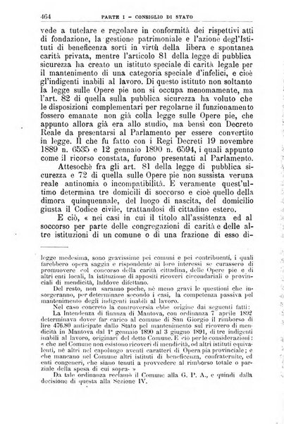 La giustizia amministrativa raccolta di decisioni e pareri del Consiglio di Stato, decisioni della Corte dei conti, sentenze della Cassazione di Roma, e decisioni delle Giunte provinciali amministrative