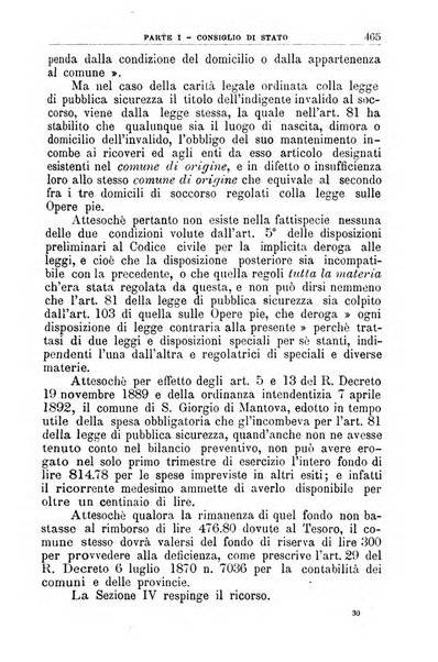 La giustizia amministrativa raccolta di decisioni e pareri del Consiglio di Stato, decisioni della Corte dei conti, sentenze della Cassazione di Roma, e decisioni delle Giunte provinciali amministrative