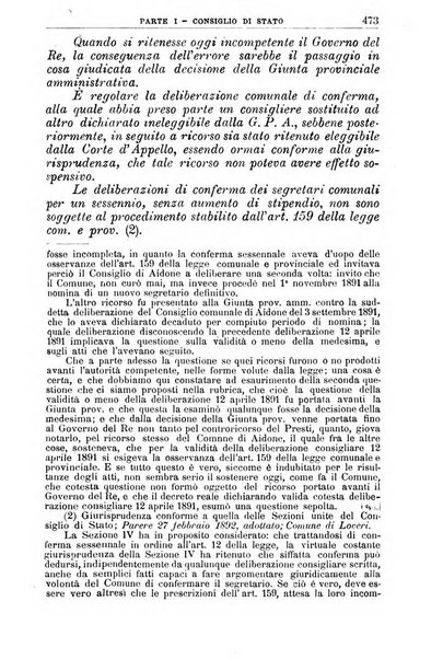 La giustizia amministrativa raccolta di decisioni e pareri del Consiglio di Stato, decisioni della Corte dei conti, sentenze della Cassazione di Roma, e decisioni delle Giunte provinciali amministrative