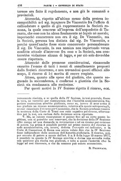 La giustizia amministrativa raccolta di decisioni e pareri del Consiglio di Stato, decisioni della Corte dei conti, sentenze della Cassazione di Roma, e decisioni delle Giunte provinciali amministrative