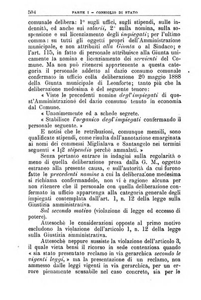 La giustizia amministrativa raccolta di decisioni e pareri del Consiglio di Stato, decisioni della Corte dei conti, sentenze della Cassazione di Roma, e decisioni delle Giunte provinciali amministrative