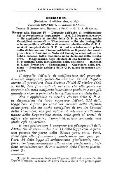 La giustizia amministrativa raccolta di decisioni e pareri del Consiglio di Stato, decisioni della Corte dei conti, sentenze della Cassazione di Roma, e decisioni delle Giunte provinciali amministrative