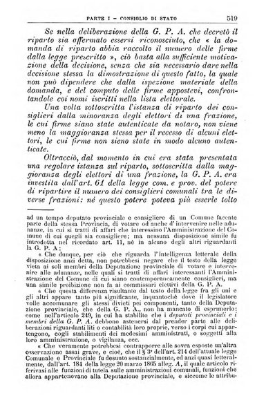 La giustizia amministrativa raccolta di decisioni e pareri del Consiglio di Stato, decisioni della Corte dei conti, sentenze della Cassazione di Roma, e decisioni delle Giunte provinciali amministrative