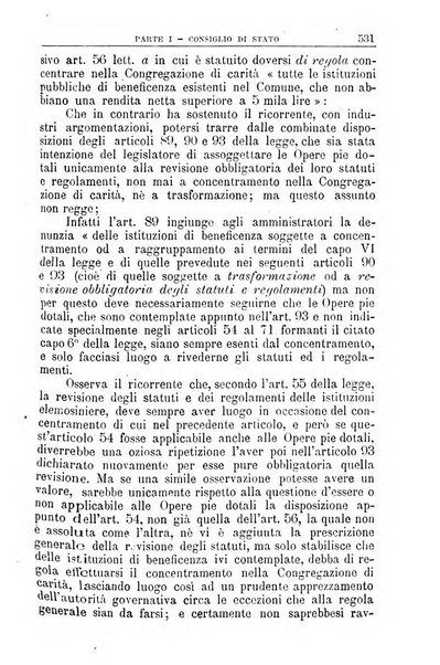 La giustizia amministrativa raccolta di decisioni e pareri del Consiglio di Stato, decisioni della Corte dei conti, sentenze della Cassazione di Roma, e decisioni delle Giunte provinciali amministrative