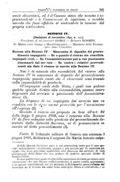 La giustizia amministrativa raccolta di decisioni e pareri del Consiglio di Stato, decisioni della Corte dei conti, sentenze della Cassazione di Roma, e decisioni delle Giunte provinciali amministrative