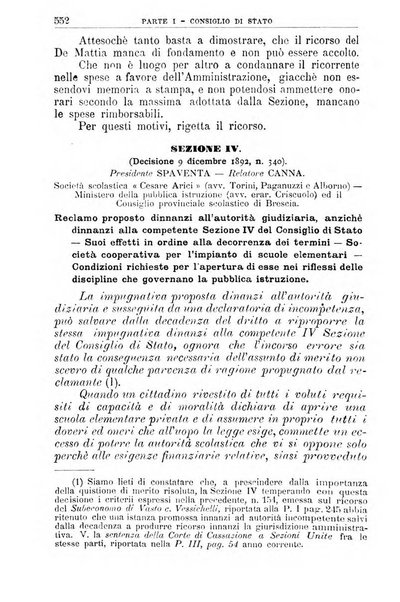 La giustizia amministrativa raccolta di decisioni e pareri del Consiglio di Stato, decisioni della Corte dei conti, sentenze della Cassazione di Roma, e decisioni delle Giunte provinciali amministrative