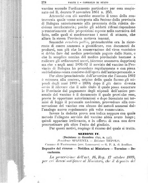 La giustizia amministrativa raccolta di decisioni e pareri del Consiglio di Stato, decisioni della Corte dei conti, sentenze della Cassazione di Roma, e decisioni delle Giunte provinciali amministrative