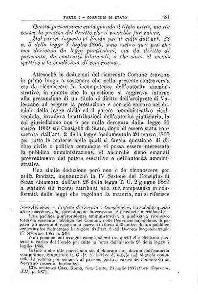 La giustizia amministrativa raccolta di decisioni e pareri del Consiglio di Stato, decisioni della Corte dei conti, sentenze della Cassazione di Roma, e decisioni delle Giunte provinciali amministrative