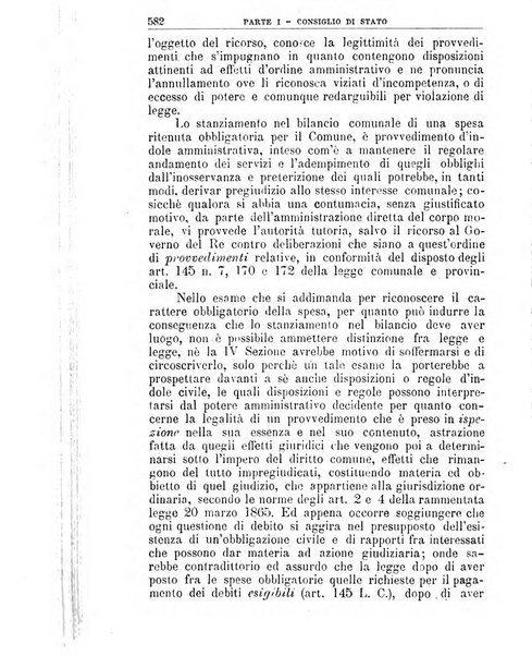 La giustizia amministrativa raccolta di decisioni e pareri del Consiglio di Stato, decisioni della Corte dei conti, sentenze della Cassazione di Roma, e decisioni delle Giunte provinciali amministrative