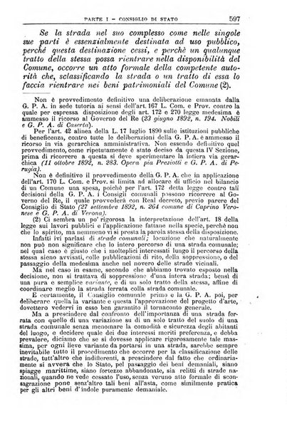 La giustizia amministrativa raccolta di decisioni e pareri del Consiglio di Stato, decisioni della Corte dei conti, sentenze della Cassazione di Roma, e decisioni delle Giunte provinciali amministrative