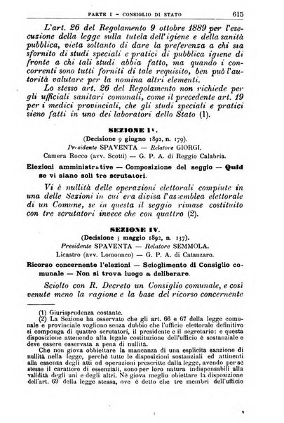 La giustizia amministrativa raccolta di decisioni e pareri del Consiglio di Stato, decisioni della Corte dei conti, sentenze della Cassazione di Roma, e decisioni delle Giunte provinciali amministrative