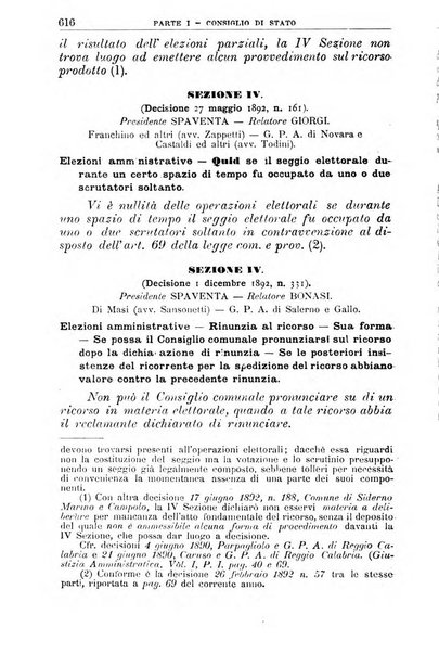 La giustizia amministrativa raccolta di decisioni e pareri del Consiglio di Stato, decisioni della Corte dei conti, sentenze della Cassazione di Roma, e decisioni delle Giunte provinciali amministrative