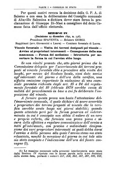 La giustizia amministrativa raccolta di decisioni e pareri del Consiglio di Stato, decisioni della Corte dei conti, sentenze della Cassazione di Roma, e decisioni delle Giunte provinciali amministrative