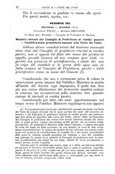 La giustizia amministrativa raccolta di decisioni e pareri del Consiglio di Stato, decisioni della Corte dei conti, sentenze della Cassazione di Roma, e decisioni delle Giunte provinciali amministrative