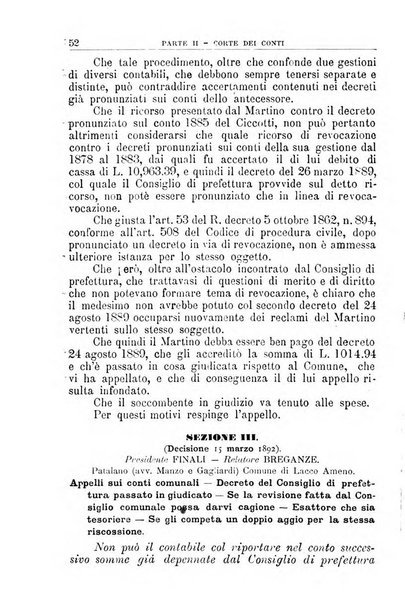 La giustizia amministrativa raccolta di decisioni e pareri del Consiglio di Stato, decisioni della Corte dei conti, sentenze della Cassazione di Roma, e decisioni delle Giunte provinciali amministrative