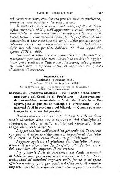 La giustizia amministrativa raccolta di decisioni e pareri del Consiglio di Stato, decisioni della Corte dei conti, sentenze della Cassazione di Roma, e decisioni delle Giunte provinciali amministrative