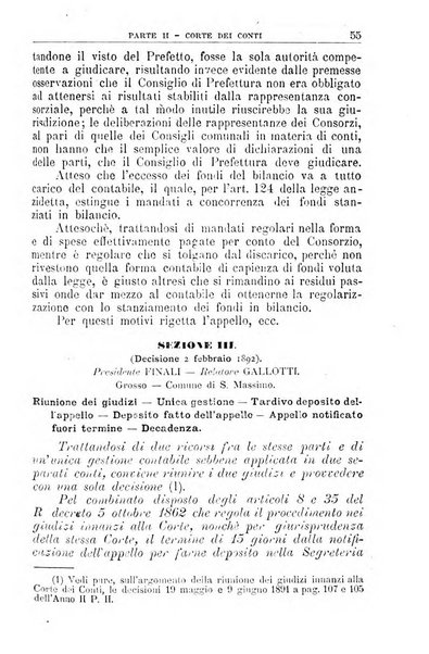 La giustizia amministrativa raccolta di decisioni e pareri del Consiglio di Stato, decisioni della Corte dei conti, sentenze della Cassazione di Roma, e decisioni delle Giunte provinciali amministrative